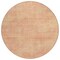 Homeroots 8' Peach Round Washable Indoor Outdoor Area Rug 598838 - alternate 2