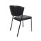 Manhattan Comfort Drift Metal Vegan Leather Side Chair in Black - Set of 4 DC1532-2 - alternate 3