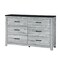 Homeroots 58" Gray Wood Six Drawer Double Dresser 564678 - alternate 2
