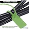 Kable Kontrol Pull Tight Cable Zip Tie Seals, Numbered Tamper Evident, 12in L, 50 Lbs Strength, Green, 50PK CTPT-12-50-GN - alternate 2