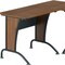 Homeroots 67" Walnut Wood and Stainless Steel L Shape Computer Desk 723738 - alternate 3