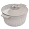 Martha Stewart Eastholm Enameled Cast Iron 3 Quart  Embossed Stripe Dutch Oven with Lid in Warm Grey 129052.02 - alternate 2