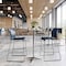Flash Furniture HERCULES Kenai Navy Office Reception Stacking Bar Stool with Contoured Backrest and Gray Sled Base RUT-239AH-BS-NV-GG - alternate 3