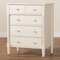 Baxton Studio Braith Farmhouse Ivory Spindle Wood 5-Drawer Chest 258-14247-ZORO - alternate 4