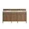 James Martin Vanities Brittany 72" Double Vanity, Pecan w/ 3 CM Tajnar Eclos Top 655-V72-PCN-3TJR - alternate 1