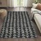 Jonathan Y Aisha Moroccan Triangle Geometric Black/Cream 5 ft. x 8 ft. Area Rug MOH206C-5 - alternate 2