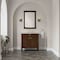 James Martin Vanities Kinnsden 36" Single Vanity, Sable Oak w/ 3 CM Victorian Silver Silestone Top D680-V36-SBK-3VSL - alternate 2