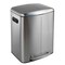 Happimess Marco Rectangular 10.6-Gallon Double Bucket Trash Can with Soft-Close Lid, Platinum Silver HPM1005A - alternate 1