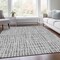 Homeroots 5' X 8' Gray Charcoal And Silver Striped Washable Indoor Outdoor Area Rug 583427 - alternate 2