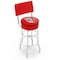 Holland Bar Stool Co 30" Chrome 2-Ring Wisconsin "Badger" Swivel Bar Stool, Back L7C430WI-Bdg - alternate 1