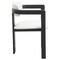 Leisuremod Velo Modern Dining Chair in Black Wood with Off White Seat, 4PK VCBL-51OW4 - alternate 2