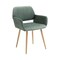 Homeroots Green Upholstered Velvet Open Back Dining Chair 521960 - alternate 1