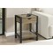 Monarch Specialties Accent Table, 24-in. h, 2 Tier, End, Side, Nightstand, Lamp, Storage Drawer, Dark Taupe, Blk Metal I 3200 - alternate 2