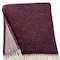 Homeroots 55" X 70" Plum And White Cotton Blend Woven Chevron Plush Throw Blanket with Fringe 633080 - alternate 2
