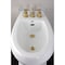 Kingston Brass Three-Handle Bidet Faucet with Knurled Handle and Brass Pop-Up, Polished Brass KB6322KPS - alternate 2