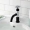 Kingston Brass One-Handle Single-Hole Bathroom Faucet with Push Pop-Up Drain, Matte Black/Polished Chrome KS2821CG - alternate 2