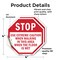 Signmission Stop Use Extreme Caution When Walki, 4 inch X 4 inch, Vinyl Decal, 2PK OC-D-2PACK-4-42 - alternate 3