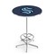 Holland Bar Stool Co 42" Chrome Seattle Kraken Pub Table with 36" dia. top L216C4236SeaKrk - alternate 1