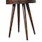 Homeroots 22" Brown Solid Wood Round One Drawer Nightstand 651745 - alternate 4