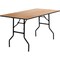 Flash Furniture Rectangle Folding Table, Wood Top, Wood Grain YT-WTFT30X60-TBL-GG - alternate 1