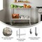 Flash Furniture Rawcliffe Work Table, 18 Gauge Stainless Steel Top Shelf, Undershelf and 4 Casters w/2 Locking NH-WT-2448-CAS-GG - alternate 2