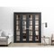 Sartodoors Sliding Closet Double Bi-fold Doors Black Solid Core Modern Interior QUADRO4522DBF-BLK-72 x 96 (4* 18x96) - alternate 2