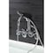 Kingston Brass 7-Inch Adjustable Wall Mount Clawfoot Tub Faucet, Polished Chrome AE8151RX - alternate 3