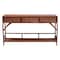 Bali & Pari Brier Marbled Tortoise Natural Rattan Console Table 262-14438-ZORO - alternate 2