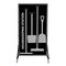 5S Supplies 5S Housekeeping Shadow Board Broom Station Version 10  - Black Board / Gray Shadows  With Broom HSB-V10-BLACK/GRAY-KIT - alternate 1