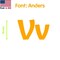 Aacc Self-Adhesive Vinyl Letter: v, Scale: 3 in. Color: Orange Font: Anders by, 4PK AACC-Anders-lv-Orange-I3x4 - alternate 1