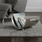 Homeroots 17" Brushed Silver Modern Magazine Basket 354612 - alternate 2