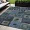 Homeroots 5' X 8' Blue Gray And Charcoal Geometric Washable Indoor Outdoor Area Rug 605020 - alternate 1