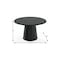Homeroots 60" Black Solid Wood Pedestal Base Round Top Dining Table 721069 - alternate 2