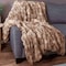 Lavish Home Oversized Ruched Faux Fur Blanket Plush Polyester Faux Fur Queen-Size Throw for Sofas & Beds HT-THROW1-TP - alternate 2