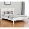Homeroots White Shiplap Texture Solid Wood King Bed Frame 523623 - alternate 1