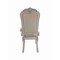 Homeroots Set of Two Tufted White Upholstered Faux Leather And Wood Dining Arm Chairs, 2PK 573331 - alternate 2