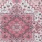 Homeroots 9' X 12' Pink Ivory And Gray Oriental Washable Indoor Outdoor Area Rug 600184 - alternate 2