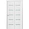 Sartodoors Sliding Closet Bi-fold Doors White Solid Core Modern Interior QUADRO4445BF-WS-56 x 80 (2* 28x80) - alternate 1
