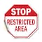 Signmission Stop Restricted Area, 18 Inch X 18 Inch, Vinyl Decal OC-D-18-177 - alternate 1