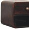 Homeroots 12" Walnut Solid Wood One Drawer Floating Nightstand 722536 - alternate 2