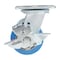 Vestil Polyurethane Swivel With Brake Caster 4 In. Diameter x 2 In. Width 617 lb Light Blue/Gray CST-KB-4X2PUP-SWB - alternate 2