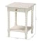 Baxton Studio Niklas Nightstand with Twisted Legs - 1-Drawer Bedroom Side Table with Storage Shelf, White 266-14635-ZORO - alternate 3