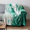Homeroots 50" X 70" Green And Ivory Abstract Microfiber Plush Throw Blanket 712310 - alternate 2