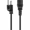 Monoprice POWER CORD - NEMA 5-15P TO IEC 60320 C13_ 18AWG_ 10A_ 3-PRONG_ BLACK_ 24195 - alternate 2