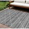 Homeroots 10' X 14' Gray And Silver Geometric Washable Indoor Outdoor Area Rug 610714 - alternate 1