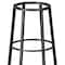 Homeroots 30" Black Distressed Geometric Metal And Glass Lantern Candle Holder 609326 - alternate 2