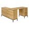 Homeroots 60" Brown and Black L Shape Computer Desk With Three Drawers 489930 - alternate 2