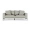 Homeroots 87" Gray Genuine Leather Sofa With Black Legs 480918 - alternate 1