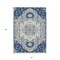 Homeroots 8' X 10' Navy Blue Ivory And Gray Oriental Washable Indoor Outdoor Area Rug 596641 - alternate 2