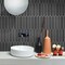 Apollo Tile Festa 1.7 in. x 9.6 in. Matte Black Ceramic Picket Wall and Floor Tile 2.37 sq. ft./case, 23PK APLPCD88GRTM - alternate 3